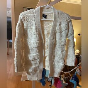 GAP Kids Cream Chunky Textured Open-Front Cardigan Sz 3
